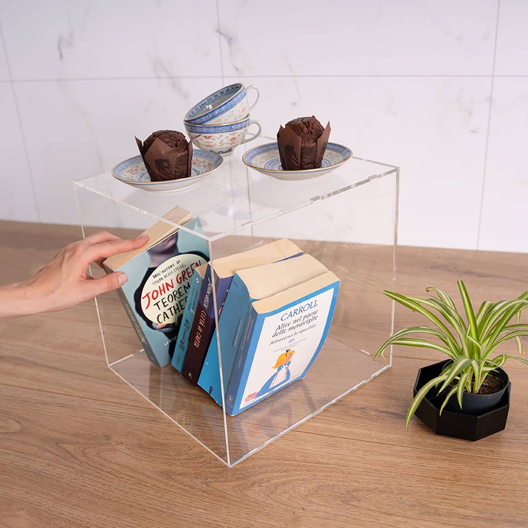 conjunto de 3 cubos expositores de metacrilato