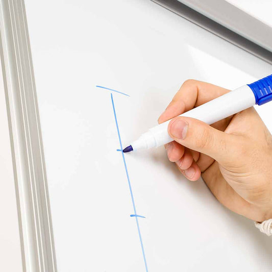 pizarra blanca escribible con rotuladores en seco