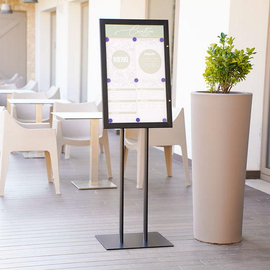 atril porta menú para exteriores