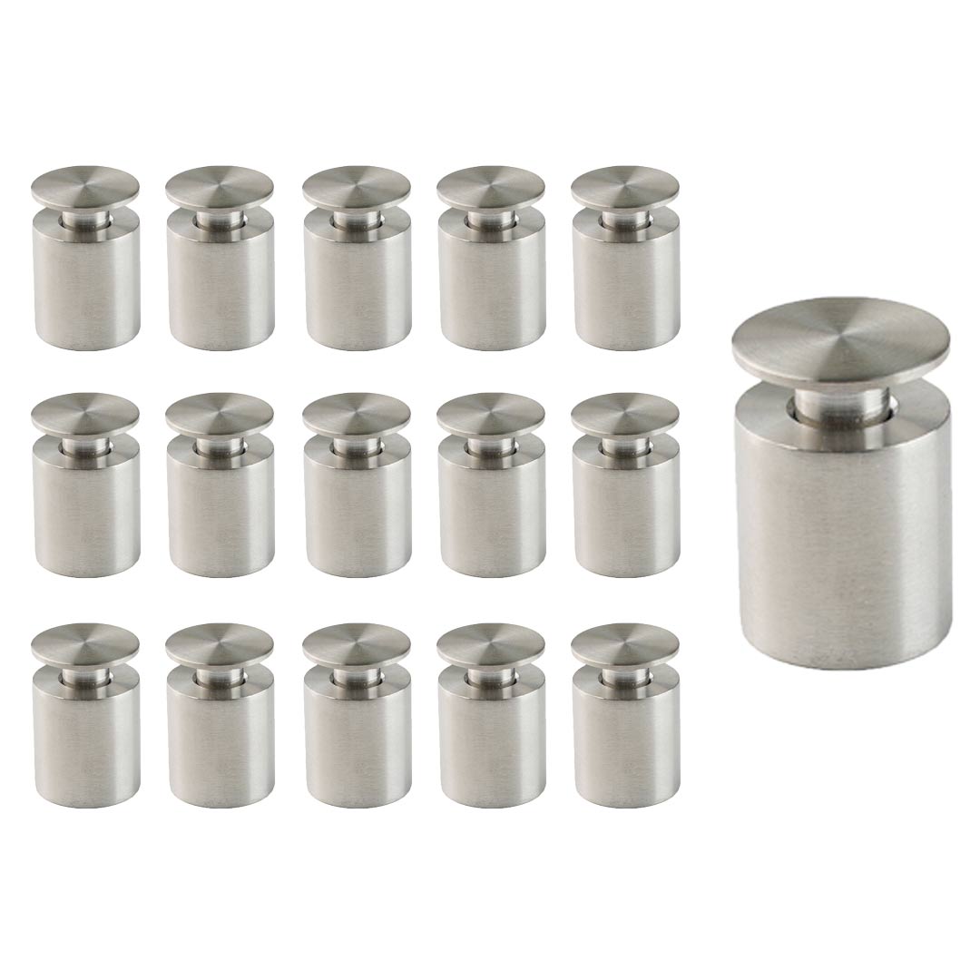 Separadores para placas en acero cepillado - (16 piezas)