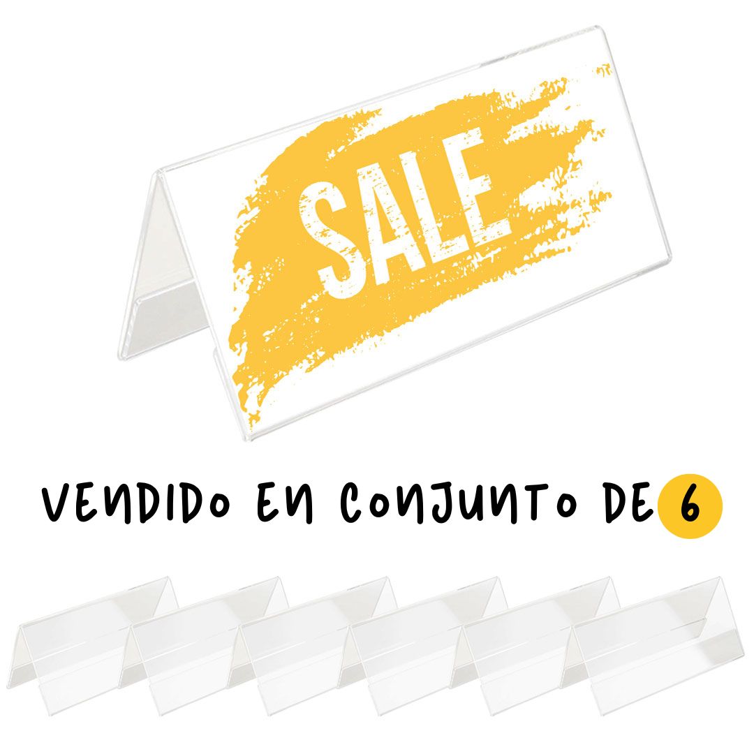 Porta Nombre de Metacrilato de Sobremesa de Doble Cara – Danieli Store