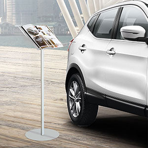 atril expositor de pie A3 para tiendas