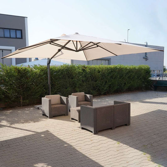sombrillas grandes 4x4 excéntrica para jardín