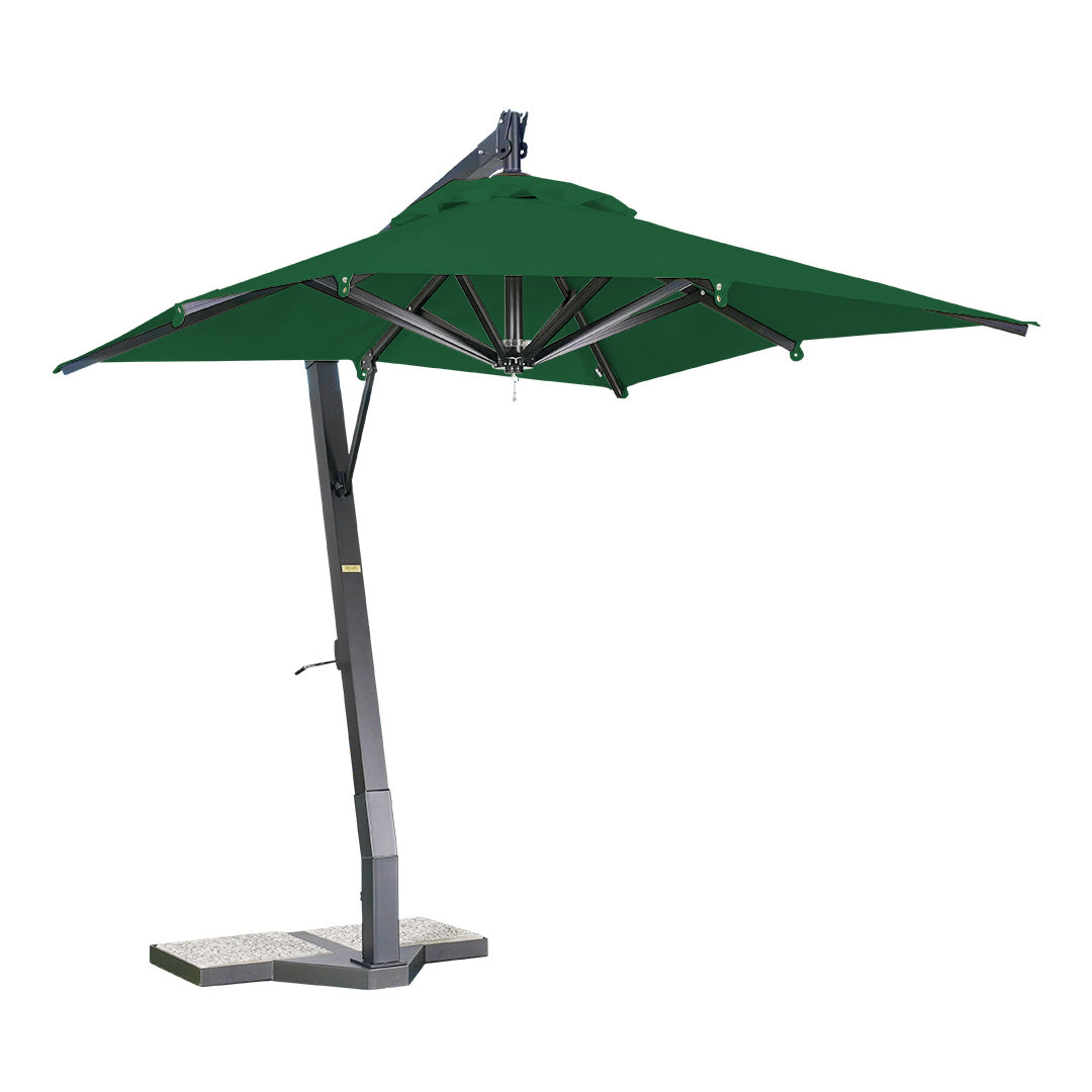 sombrilla de aluminio lona verde