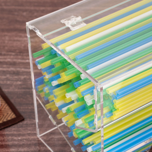 Dispensador de pajitas y paletinas de metacrilato