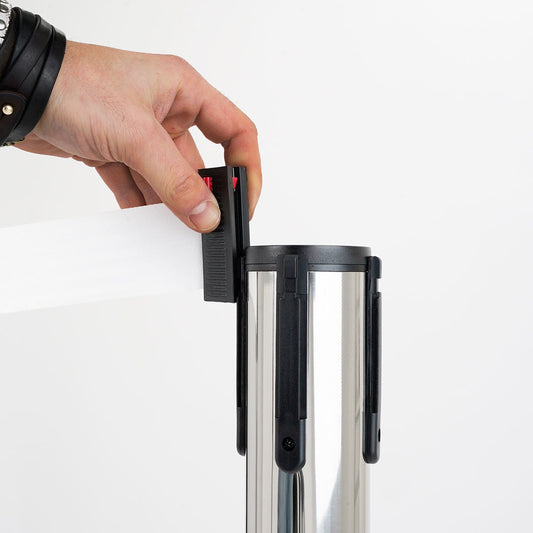 poste separador con cinta