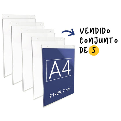 conjunto de porta avisos en metacrilato de pared