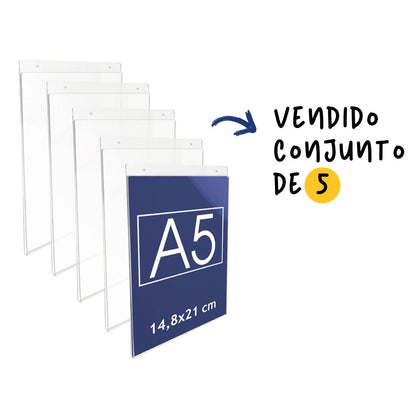 conjunto de porta avisos de pared en metacrilato 