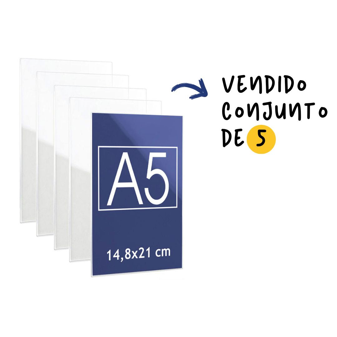 conjunto de portagrafica en metacrilato para vidrio