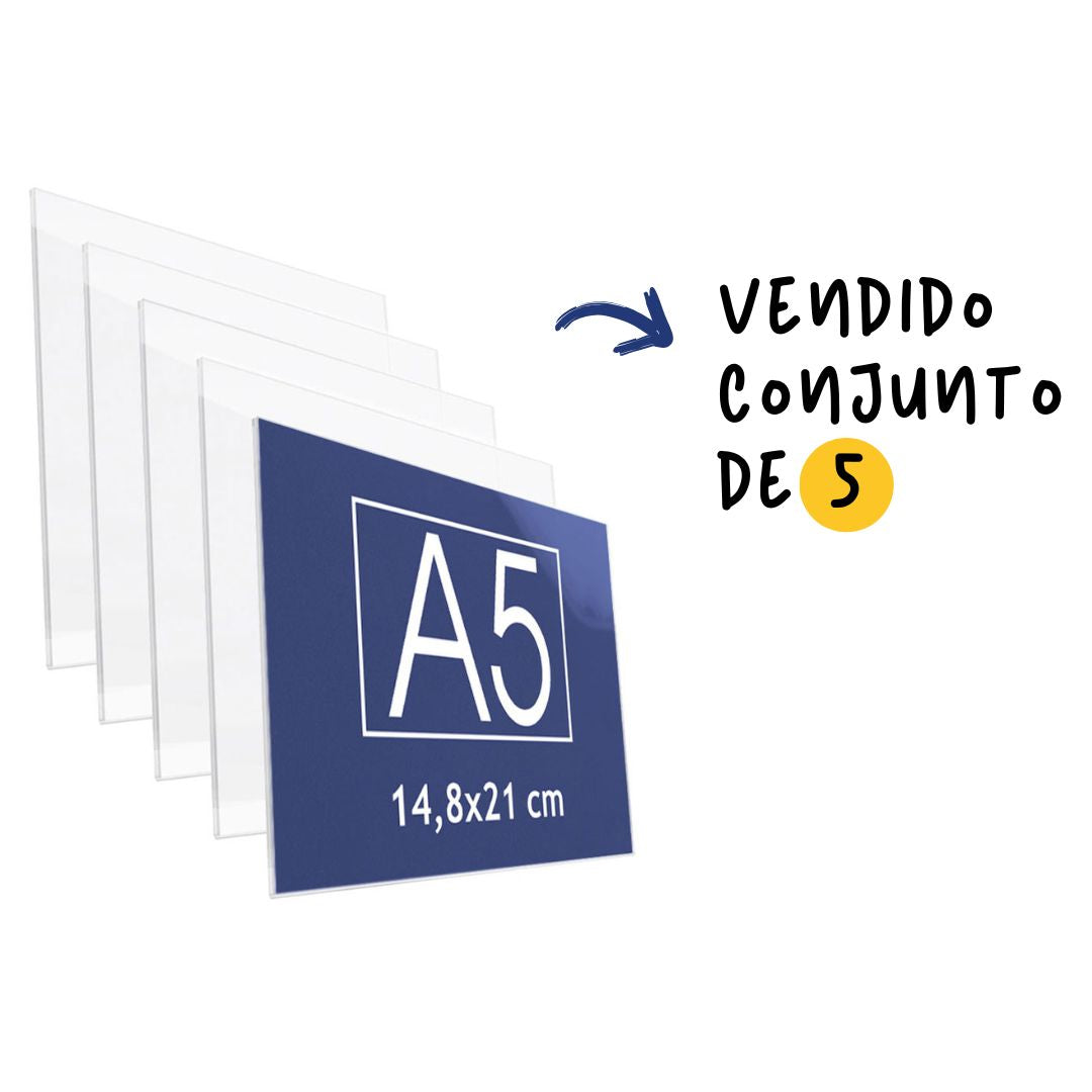 conjunto de portagrafica en metacrilato para vidrio