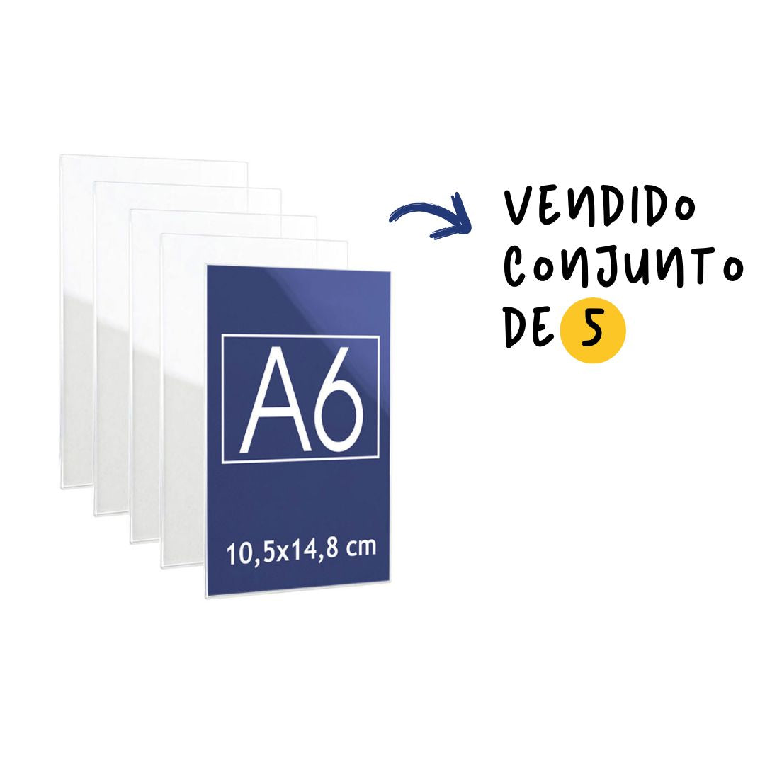 conjunto de portagrafica en metacrilato para vidrio