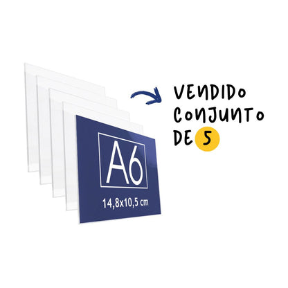 conjunto de portagrafica en metacrilato para vidrio