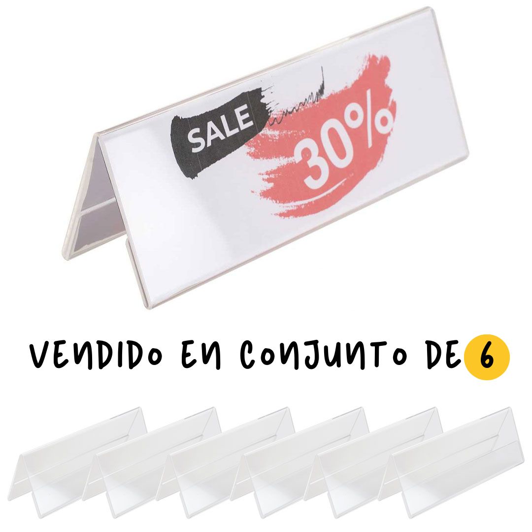 porta nombre de doble cara