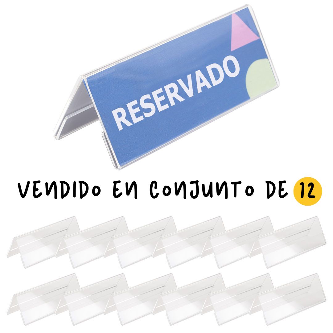 porta nombre de doble cara