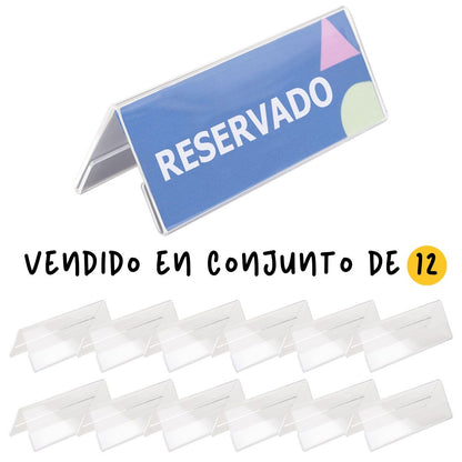 porta nombre de doble cara