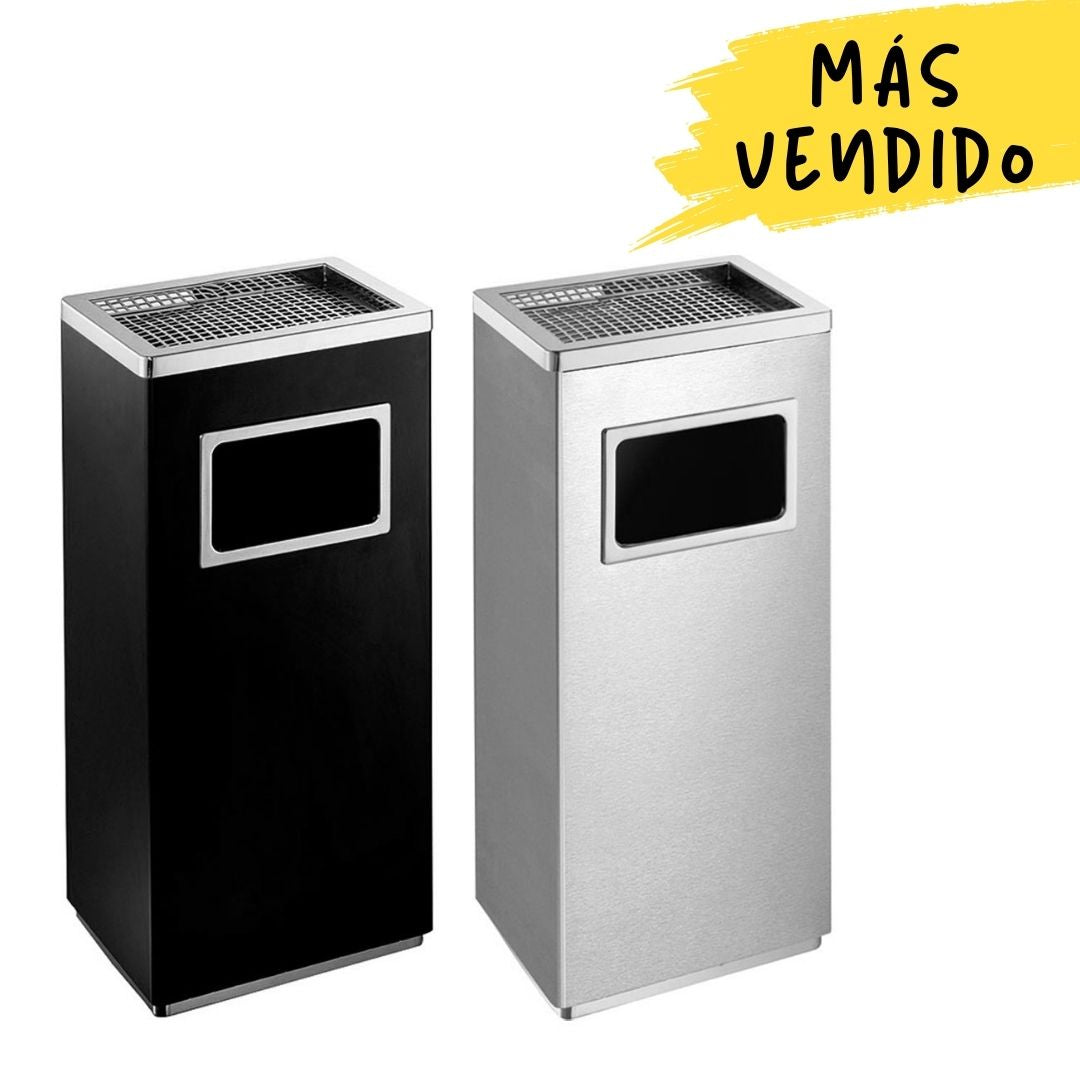 cenicero de pie con papelera
