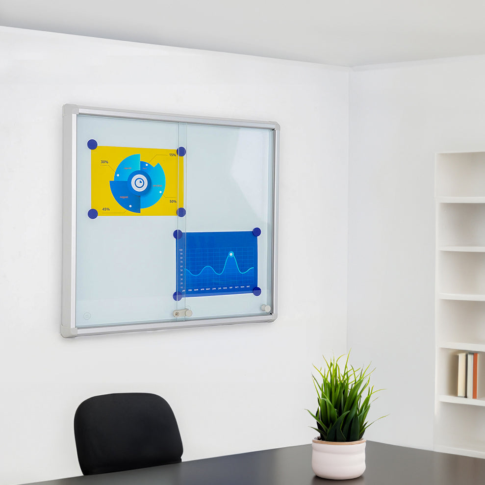 Vitrina de anuncios magnética