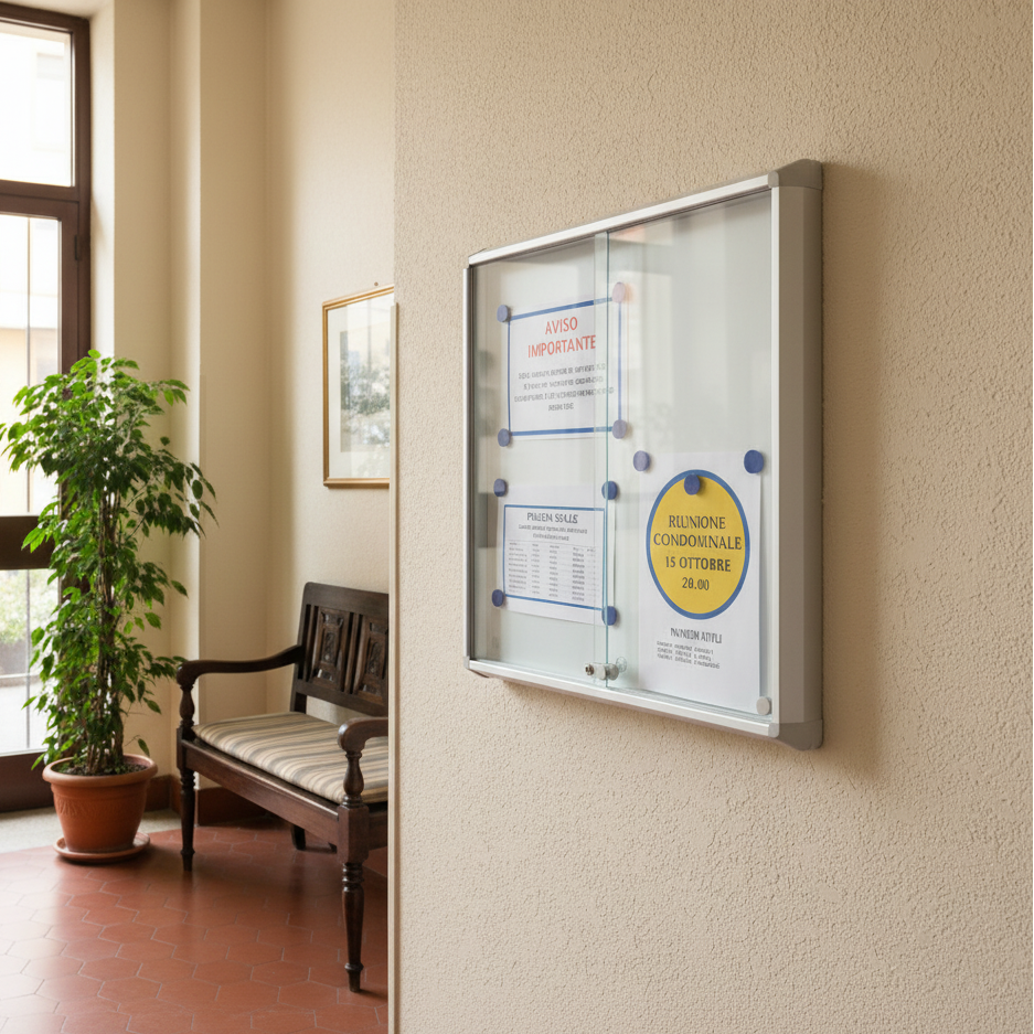 Vitrina de anuncios magnética