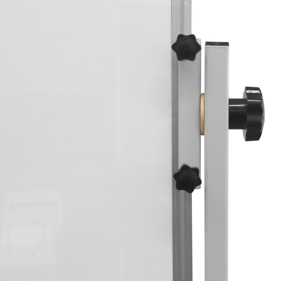 detalle pizarra blanca doble cara giratoria