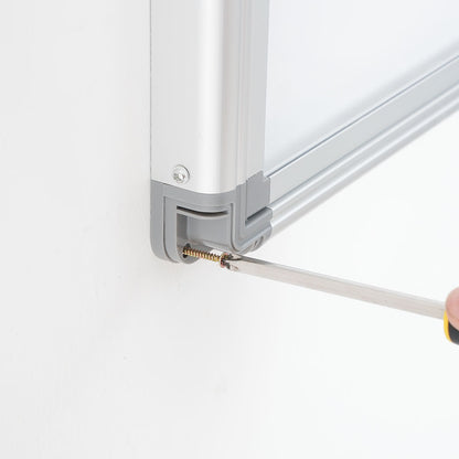 vitrina de anuncios fijacion a pared