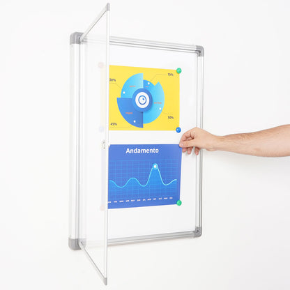 vitrina de anuncios magnética