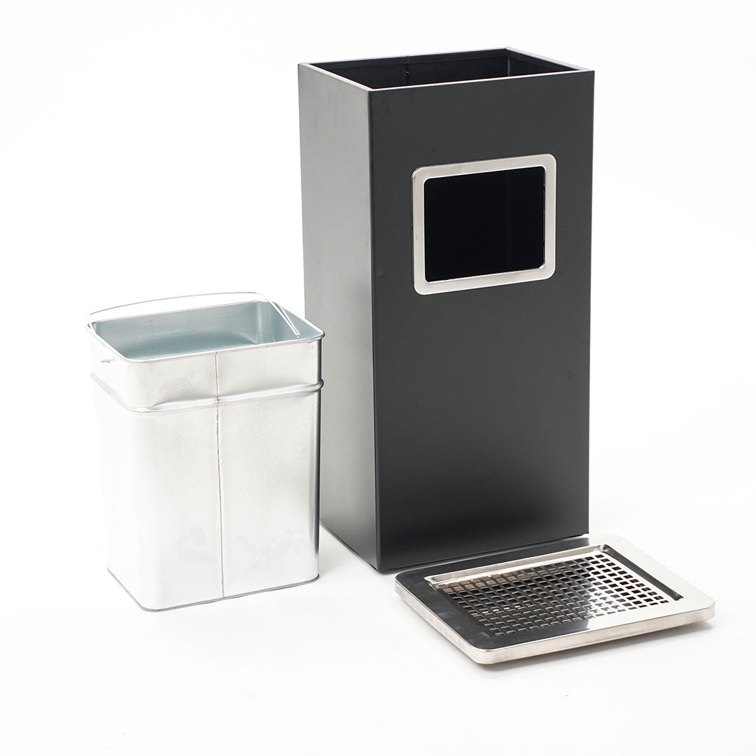 cenicero de pie con papelera