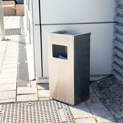 cenicero de pie con papelera