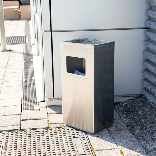 cenicero de pie con papelera