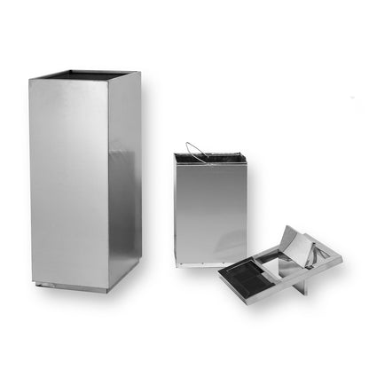 papelera con cenicero