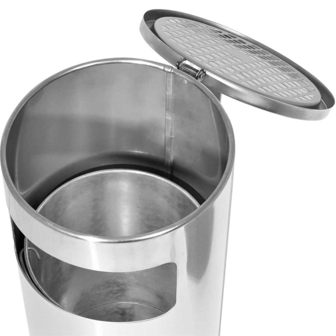 cenicero de pared con papelera