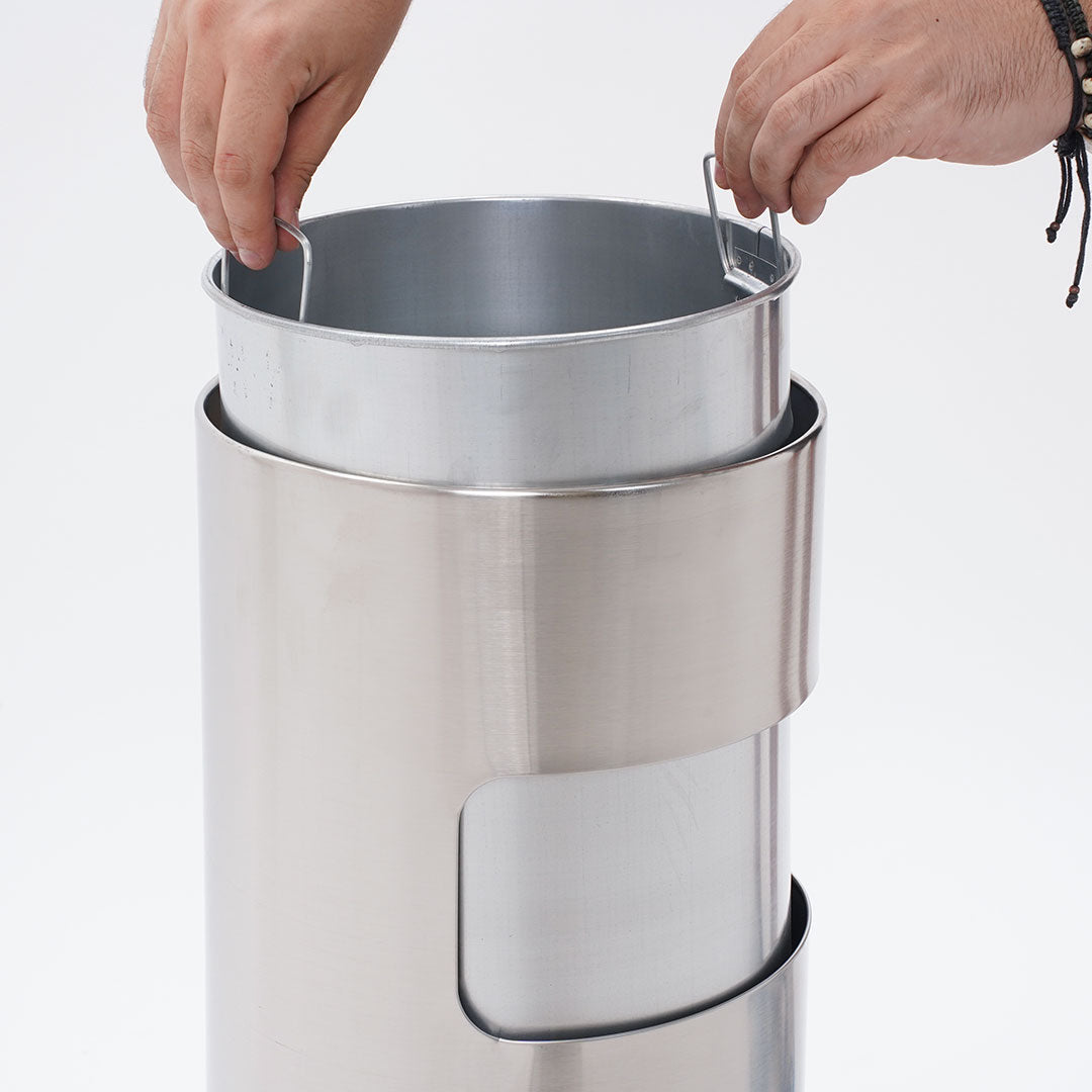 cenicero de pie con papelera