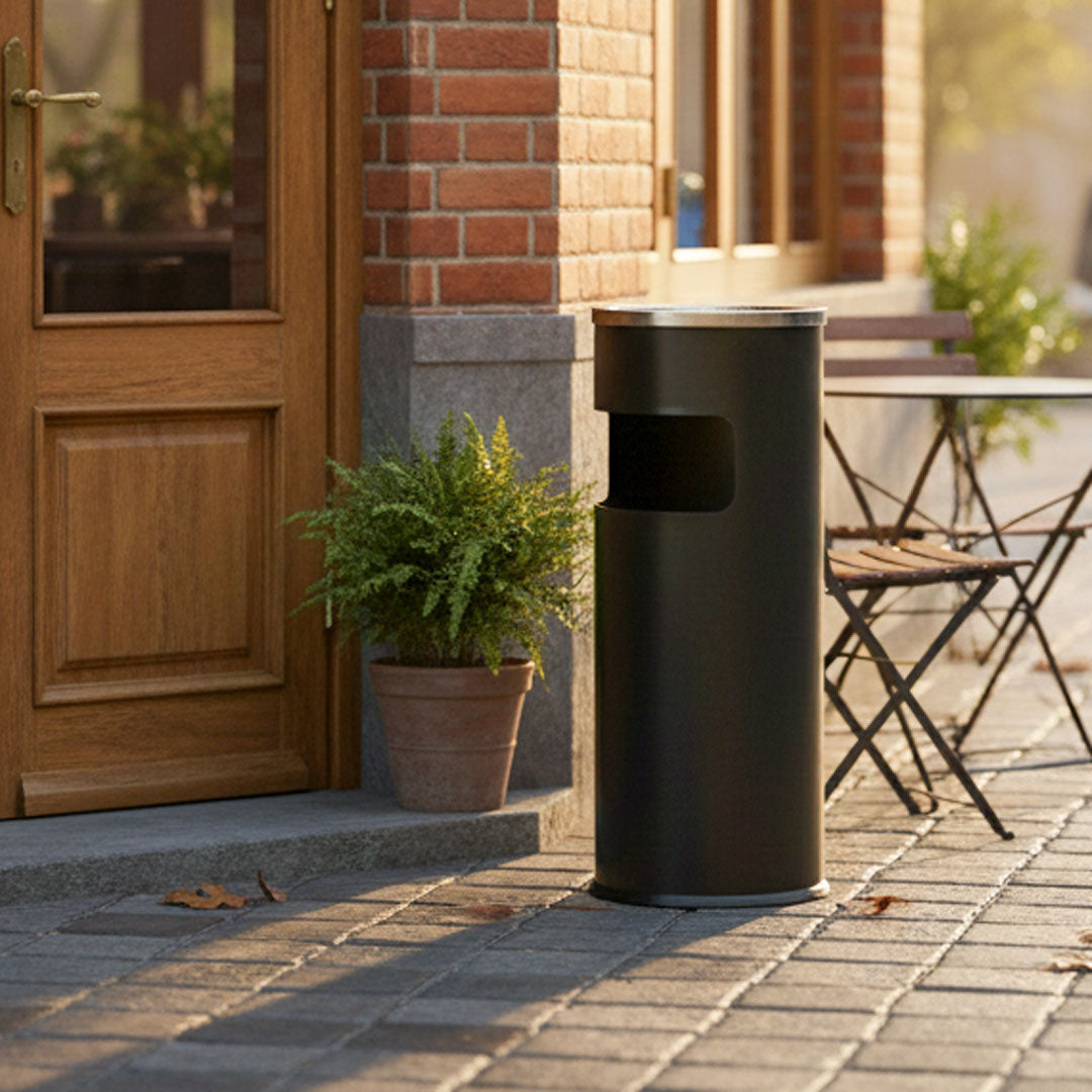 cenicero de pie con papelera