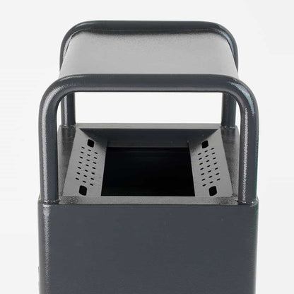 papelera exterior con cenicero