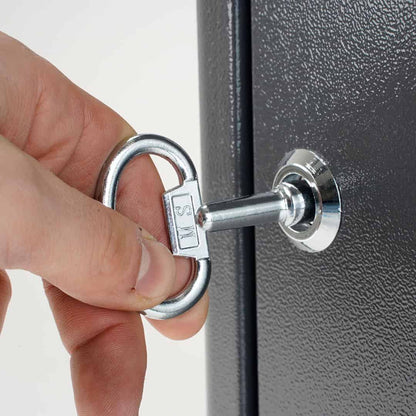 papelera con cenicero con llaves