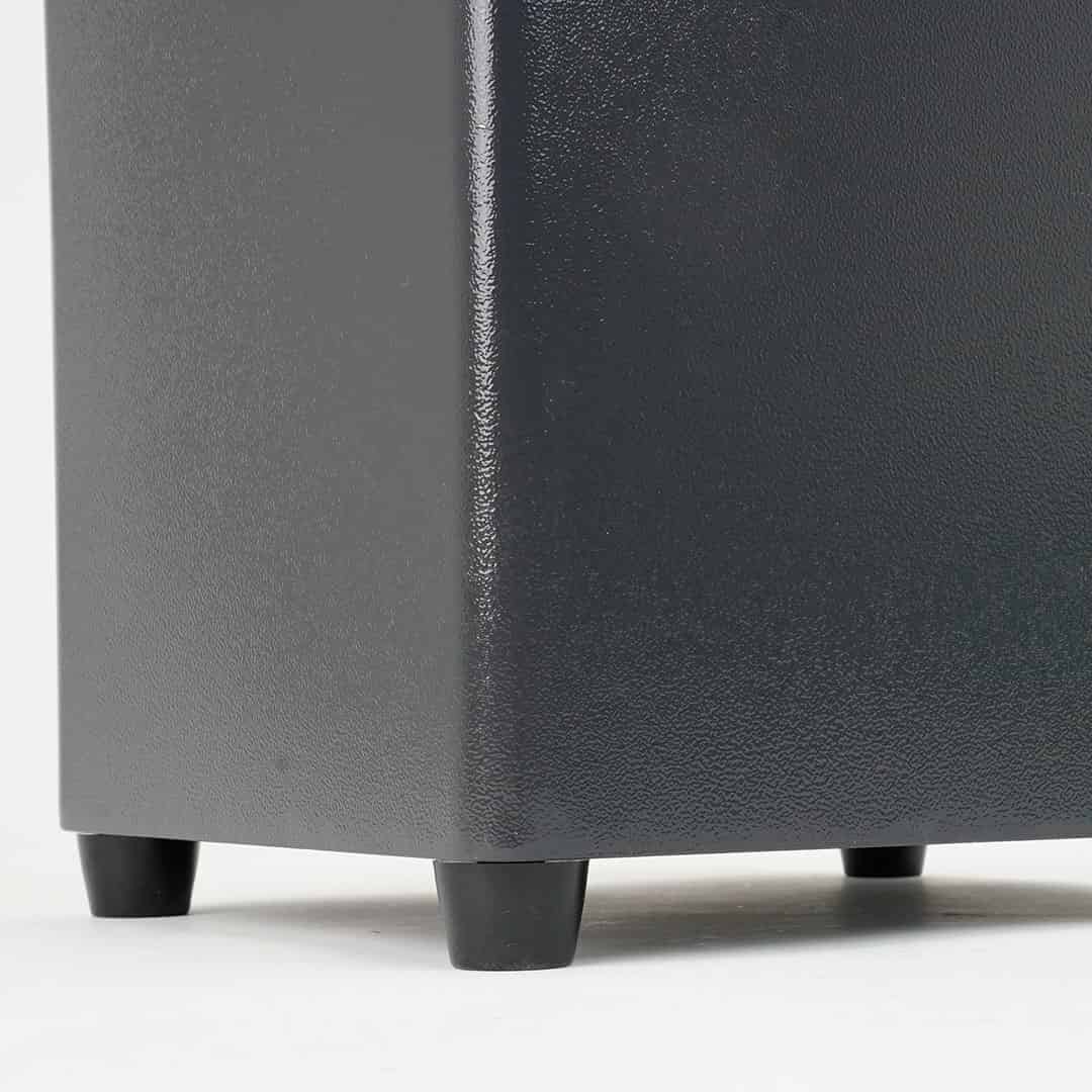 pies de goma papelera exterior con cenicero