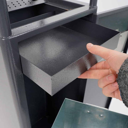 papelera exterior con cenicero