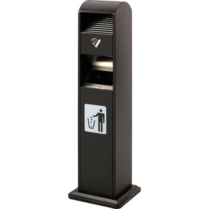 papelera con cenicero de pie