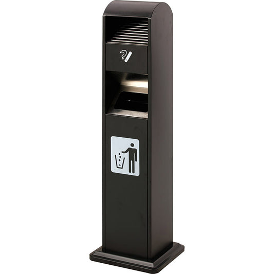 papelera con cenicero de pie