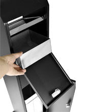 papelera con cenicero de pie