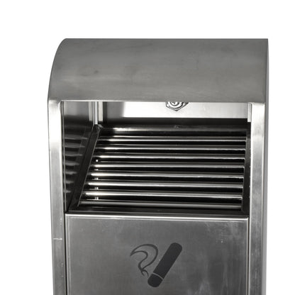 papelera con cenicero de pie