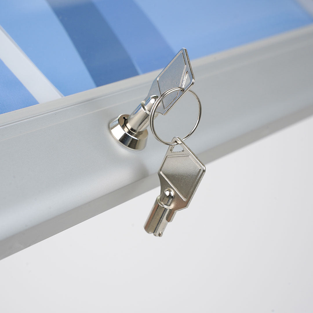 atril porta menú para exteriores con llaves