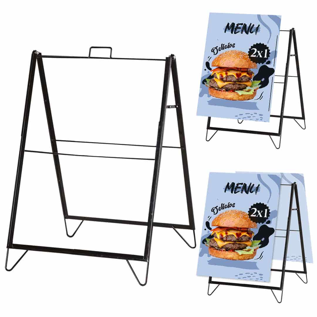 caballete publicitario de doble cara