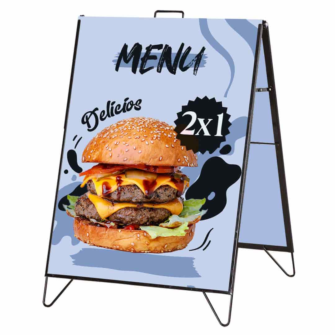 caballete publicitario de doble cara