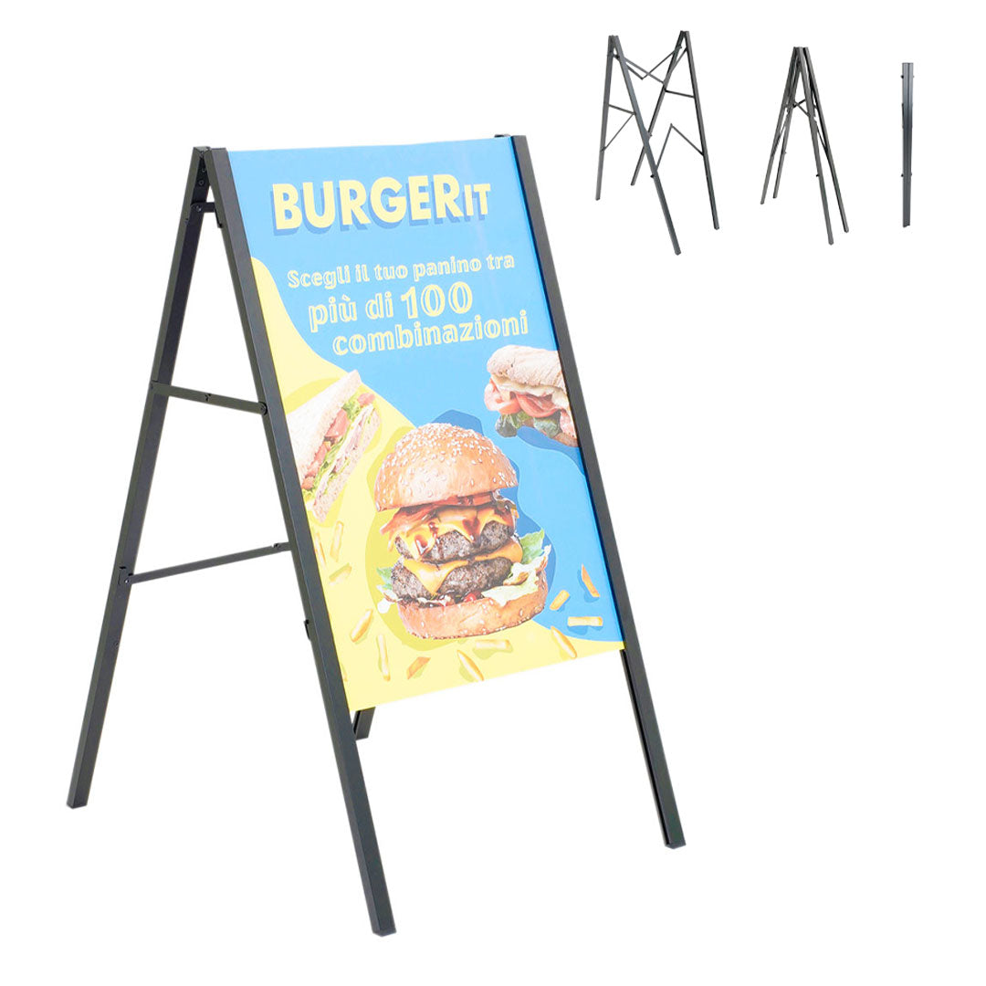 caballete publicitario exterior plegable