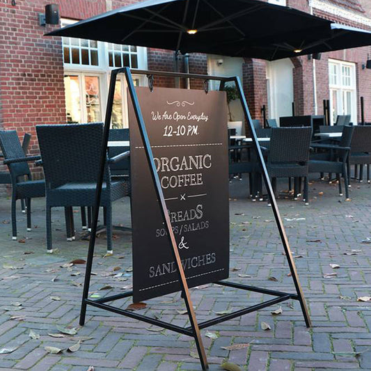 pizarra bar de pie de metal