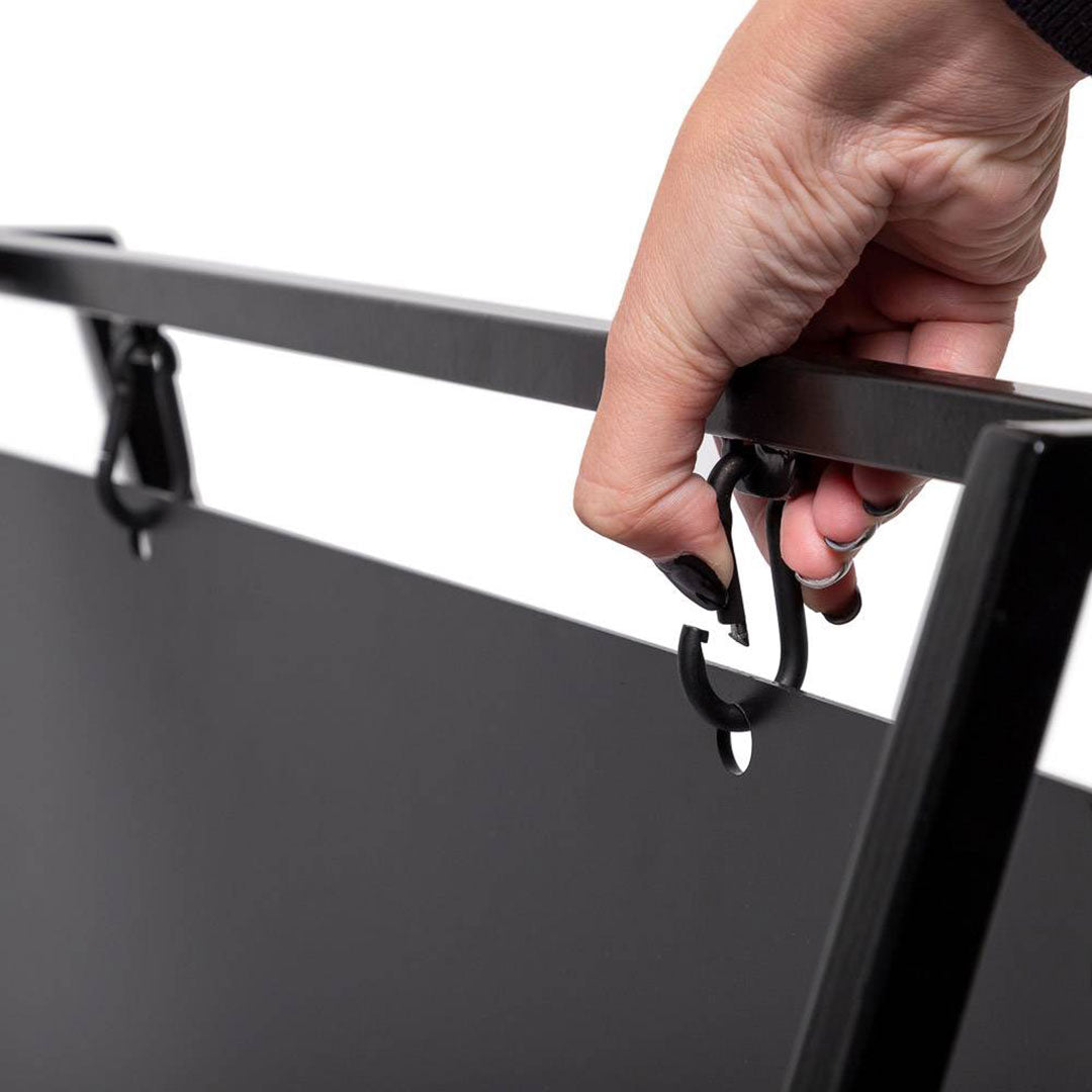 caballete metálico con doble gancho