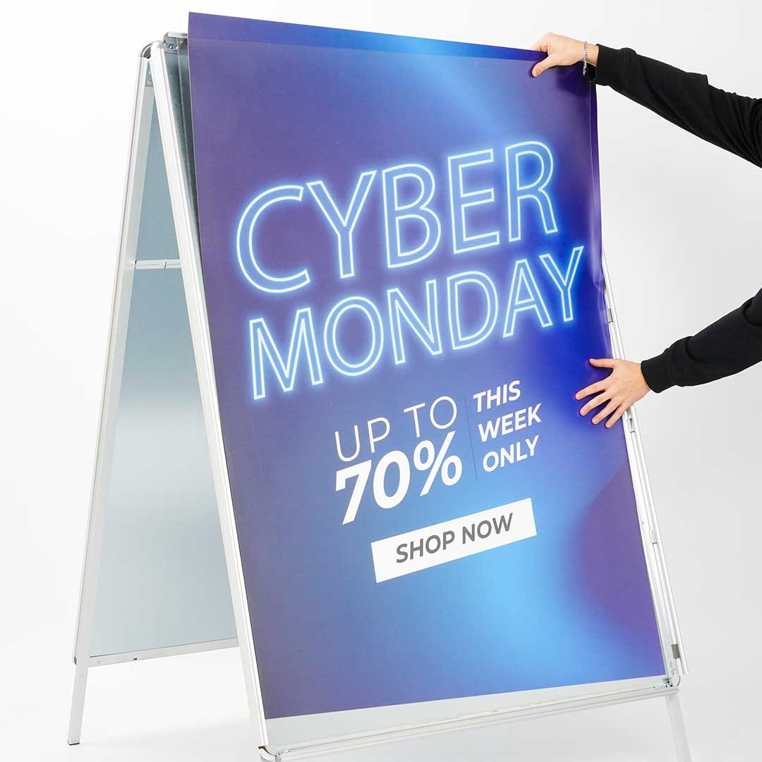 caballete publicitario de doble cara