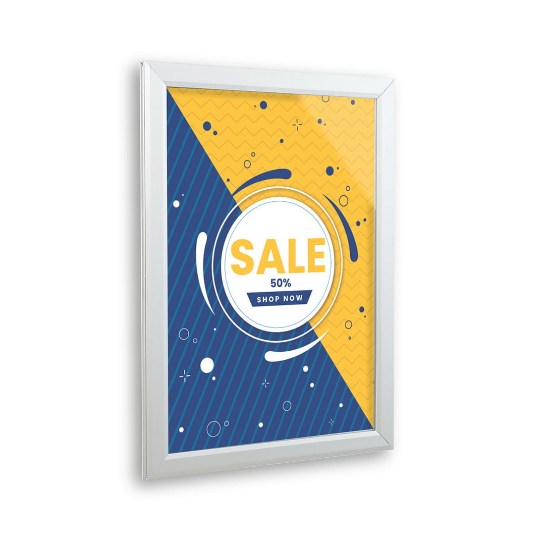 marcos publicitario para escaparate de tiendas