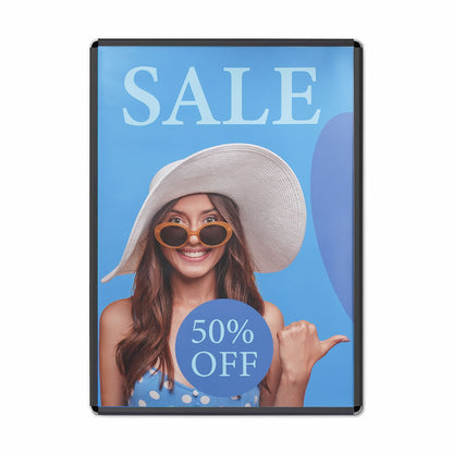 marco negro para poster publicitario