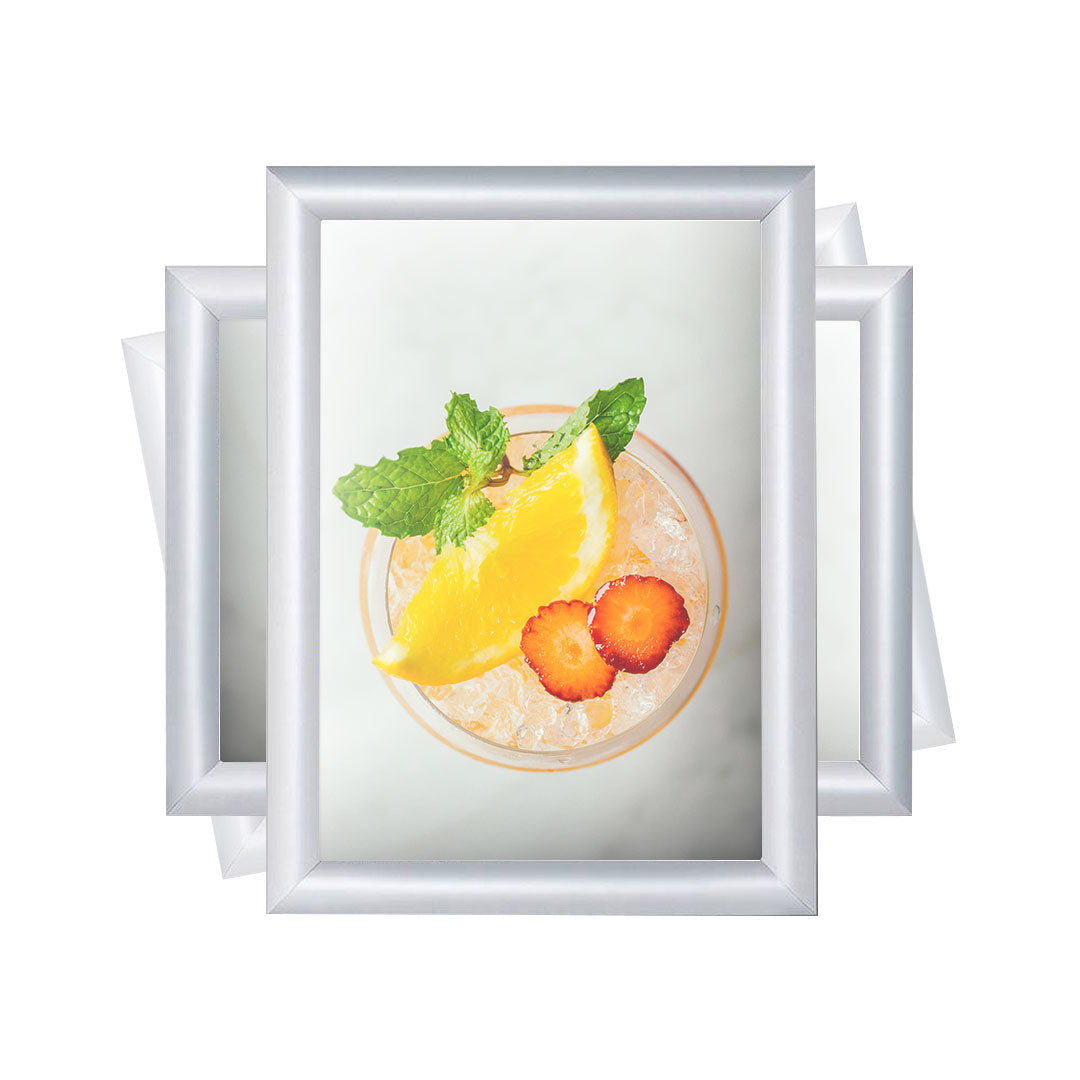 marco publicitario fijable en vertical o horizontal